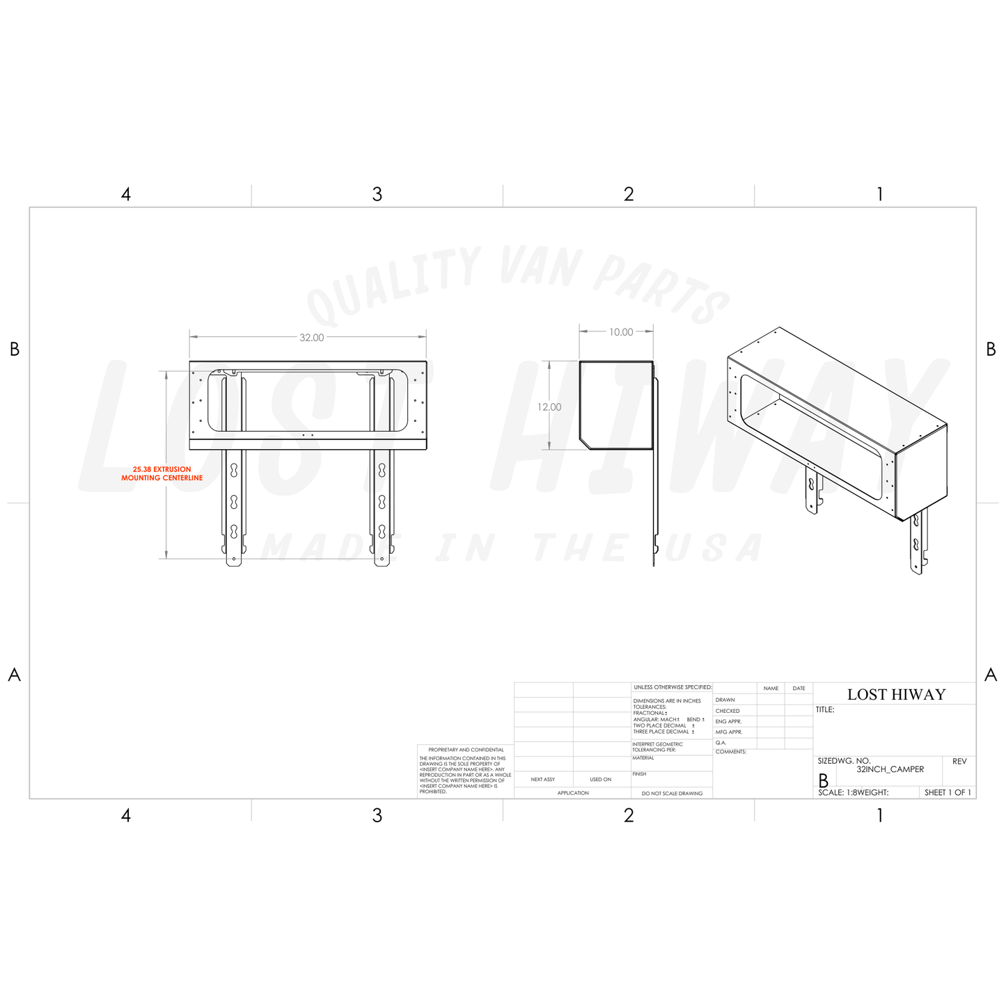 TRUCK CAMPER UPPER CABINET