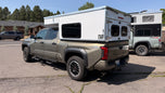 Tacoma, White Camper, Gen 4, rear, barn doors